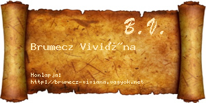Brumecz Viviána névjegykártya